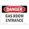 Signmission Safety Sign, OSHA Danger, 10" Height, Rigid Plastic, Gas Room Entrance, Landscape OS-DS-P-1014-L-2165 - alternate 1